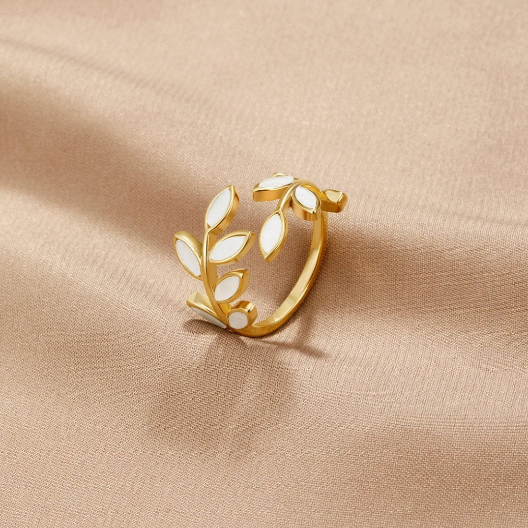 Gold-Plated Leaf Ring