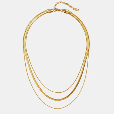 Gold-Plated Multi-Layer Chain Necklace