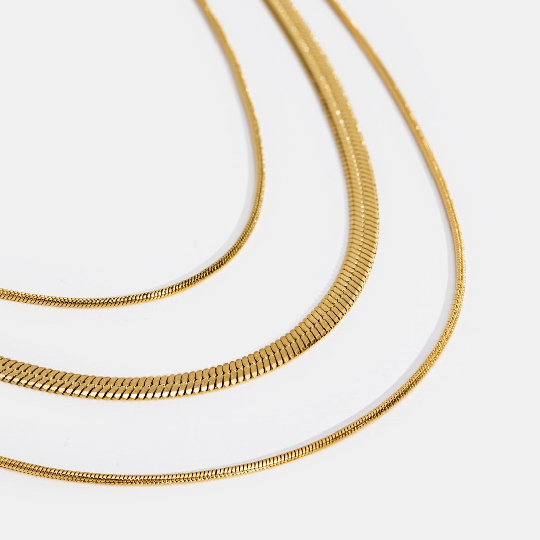 Gold-Plated Multi-Layer Chain Necklace