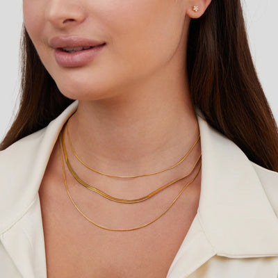 Gold-Plated Multi-Layer Chain Necklace