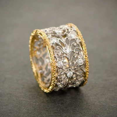 Mika - Vintage Ivy Zirconia Ring
