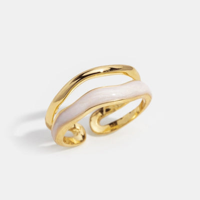 Gold-Plated Sahara Ring with Layer