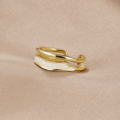 Gold-Plated Sahara Ring with Layer