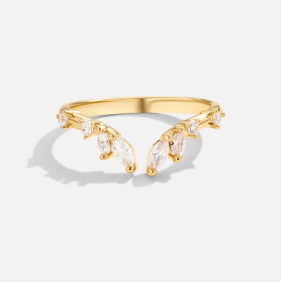 Peace - Ring in Gold Crystal